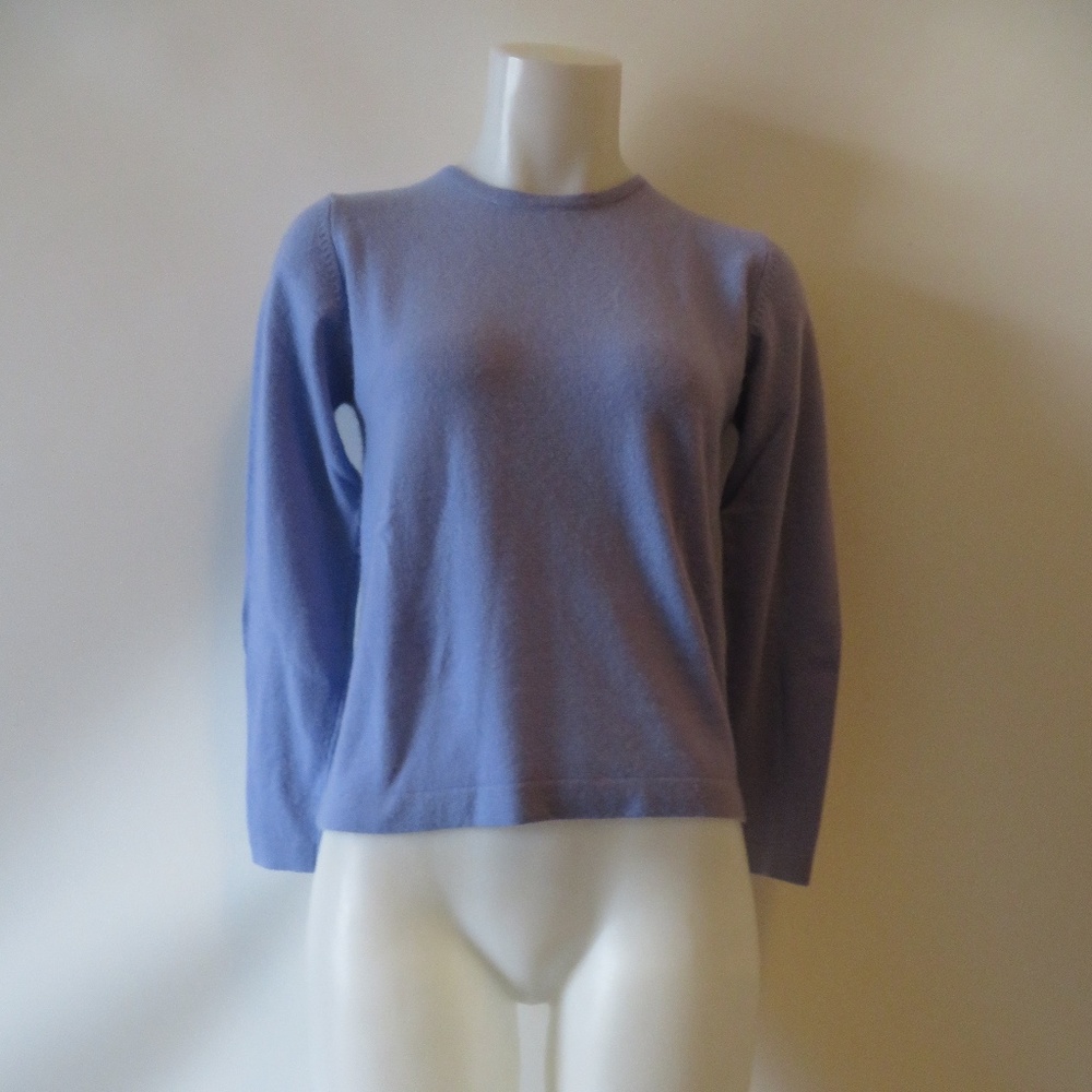 SUTTON STUDIO CASHMERE LILAC SWEATER SIZE-S*